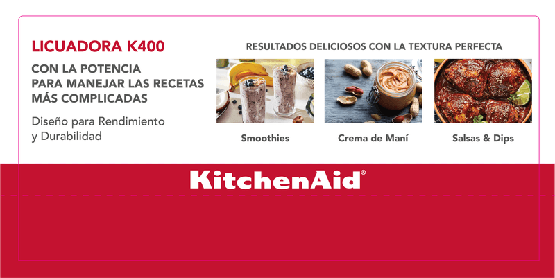 Licuadora K400 5 Velocidades 1.6 L Contour Silver