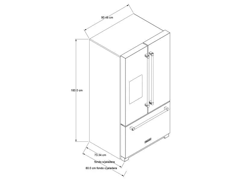 Nevera French Door 678L con Dispensador y Diseño Counter-Depth