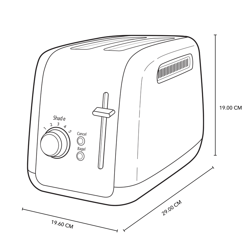 Tostadora 2 Rebanadas Empire Red