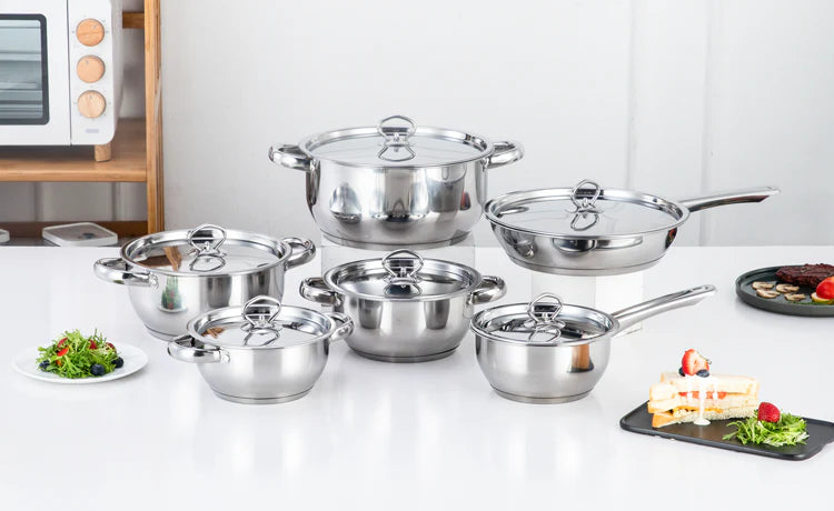 Juego De Ollas En Acero RENAHOUSE 15 Piezas