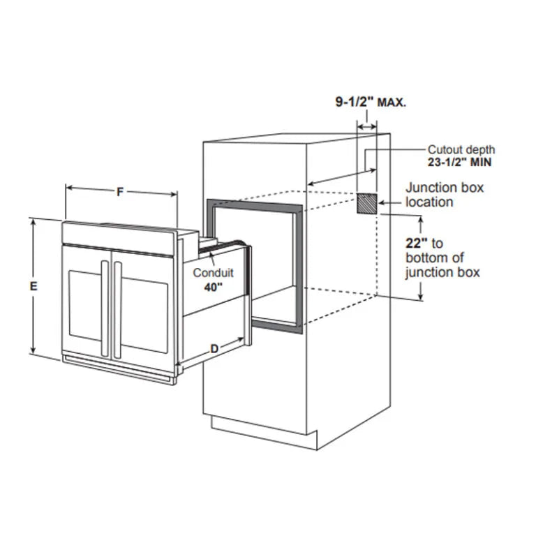 HORNO 76 CM , CONVECCIÓN FUNCIÓN AIR FRYER – DOBLE PUERTA – COLOR NEGRO