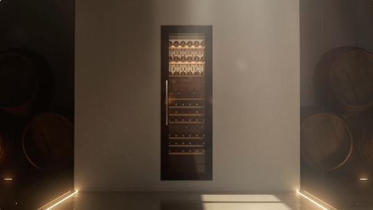 Vinera de encastre con capacidad para 93 botellas