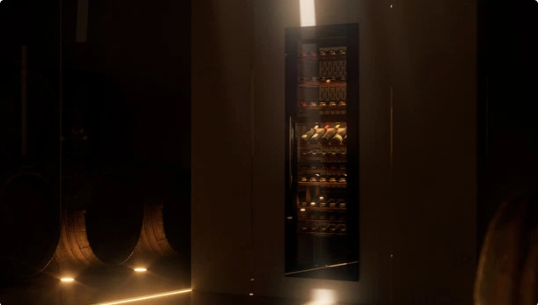 Vinera de encastre con capacidad para 93 botellas