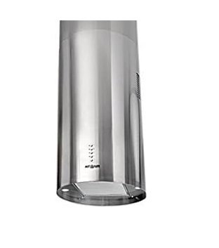 Campana extractora Isla Chimenea Redonda de Acero Inoxidable.