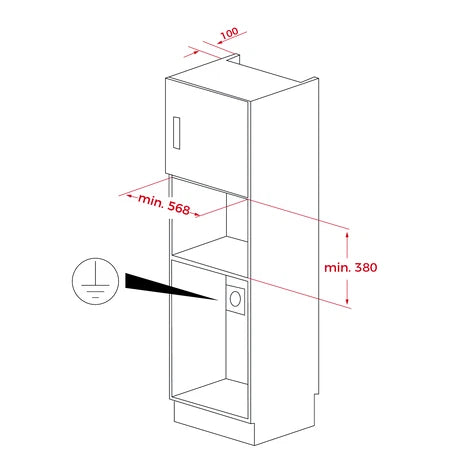 Microondas integrable de base cerámica y 22 litros