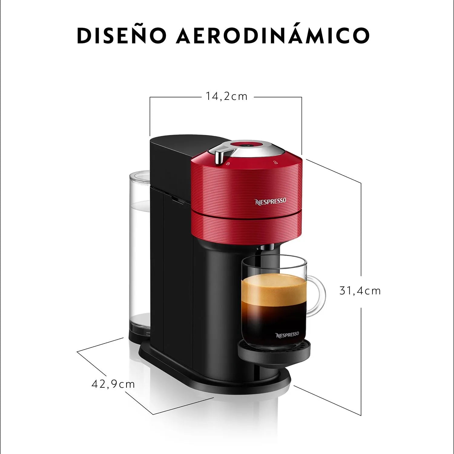 Cafetera con Cápsulas Nespresso Vertuo Next Red